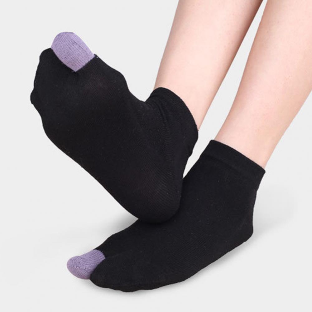 2 pçs split toe meias unisex absorção de suor cor sólida ao ar livre respirável japonês flip flop algodão meias para ao ar livre