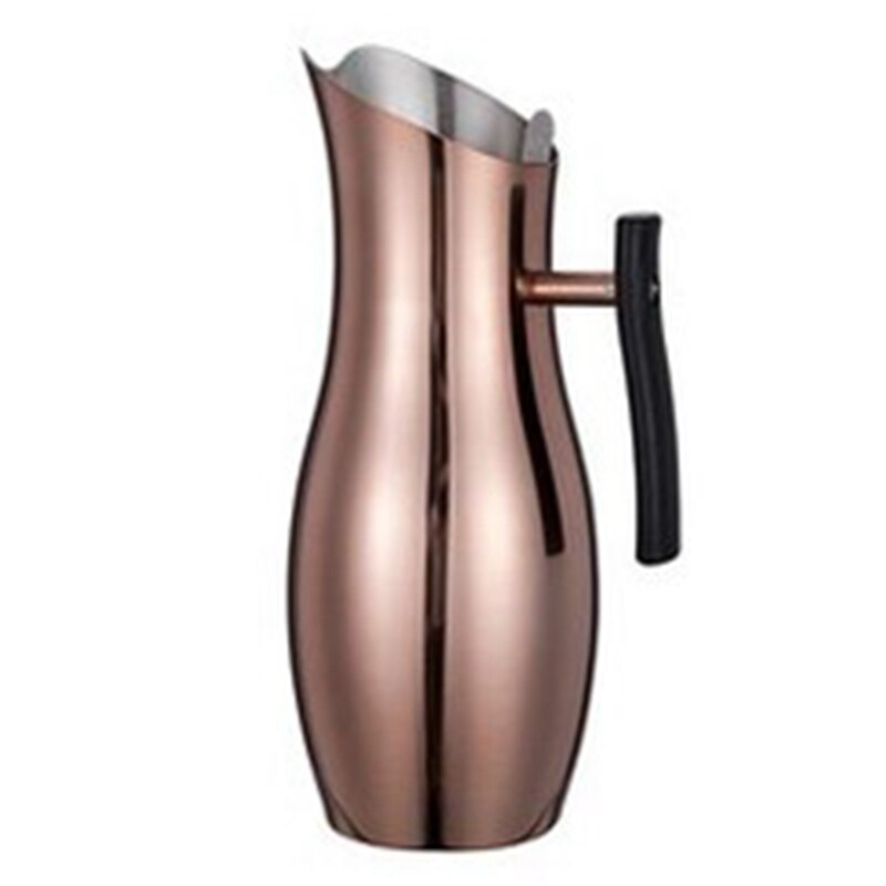 Cold Kettle Household Thick Stainless Steel Water Pot Pot Restaurant Restaurant Juice Pot 2000 Ml: Rose Gold