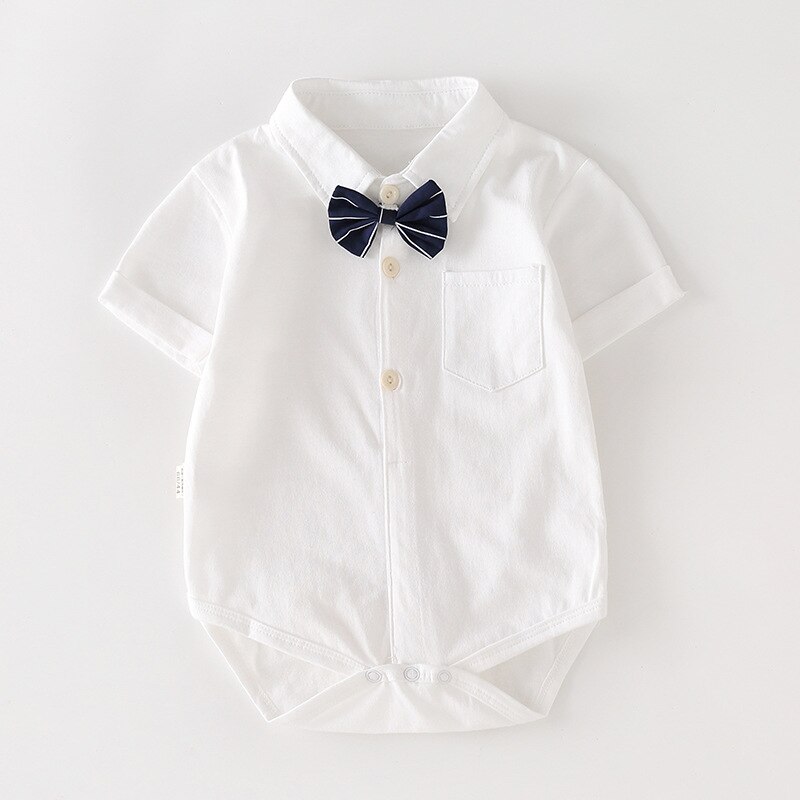 Style Cute Bowknot baby clothes Summer Newborn Kids Baby Boy Bodysuit Jumpsuit Clothing Outfits 0-18M