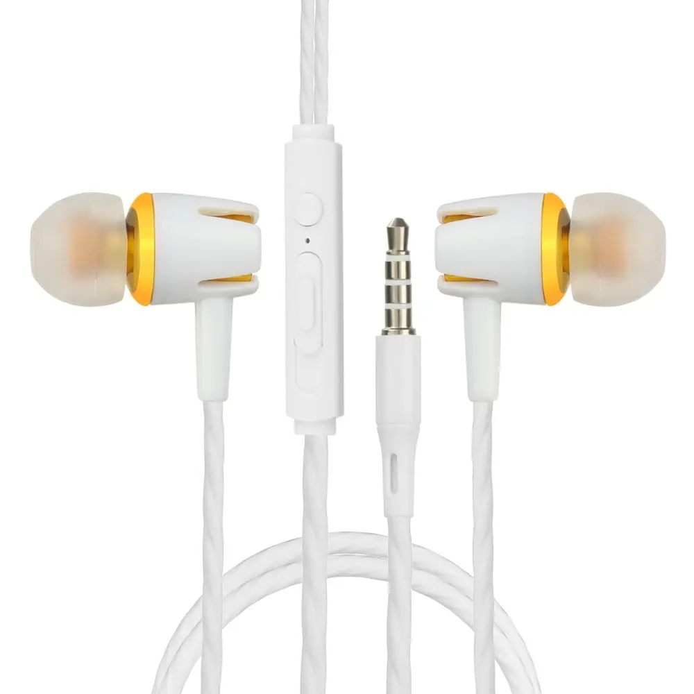 3.5mm Wired Noise Reduction Earphones Stereo Silica Gel In-Ear Headset Sleep Headphones Suitable For Android Phone: GRAY