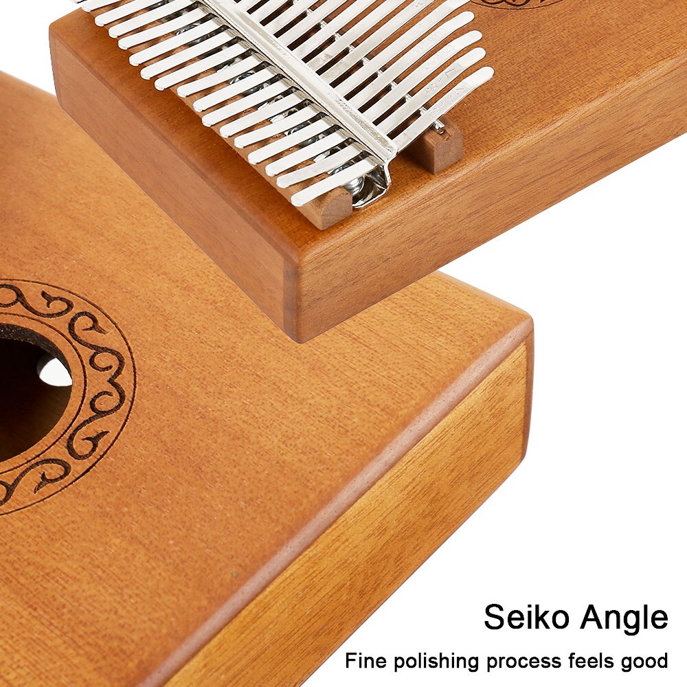 KL9-45 17 Schlüssel Kalimba Daumen Klavier Hohe Holz Mahagoni Körper Musical Instrument mit Lernen Buch Melodie Hammer