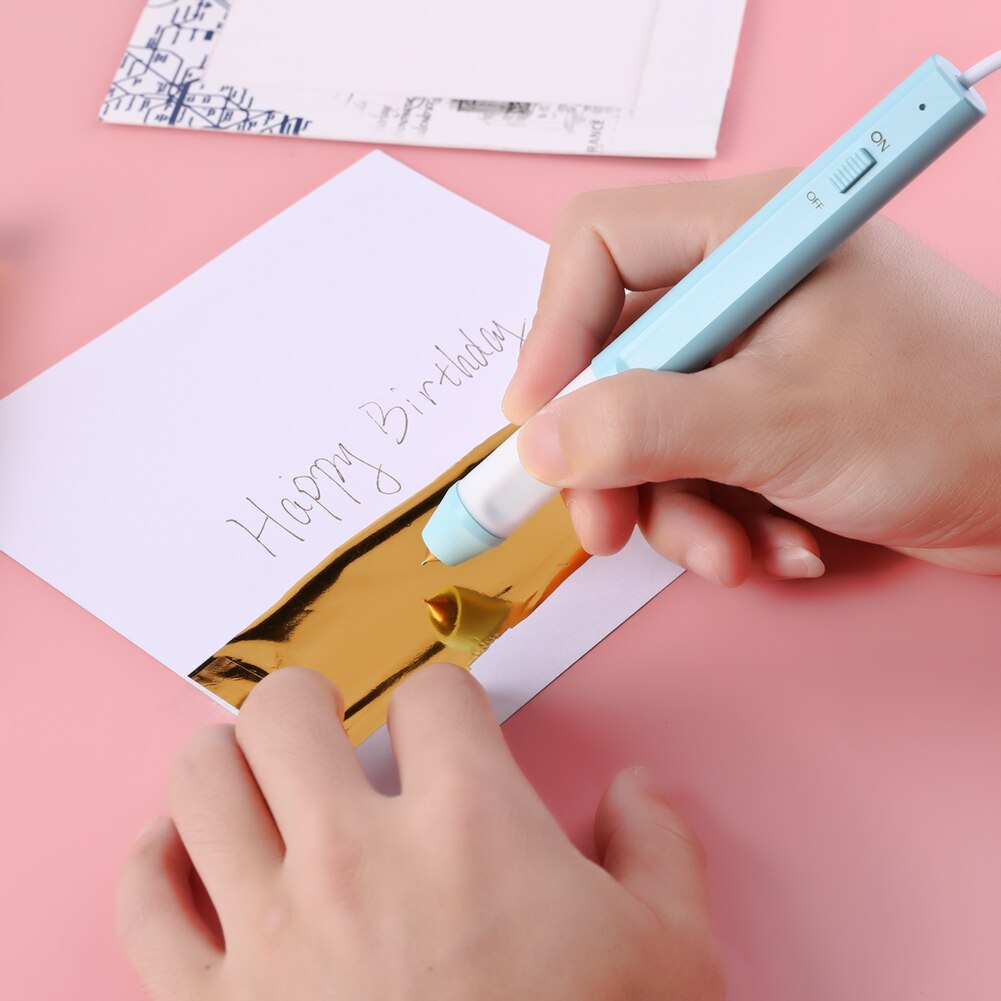 Warmte Folie Pen Usb Aangedreven Twee Maten Voor Folie Transfer Sheets Scrapbooking Diy Papier Kaarten