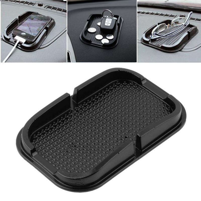 Zwart Siliconen Auto Antislip Mat Wasbare Multi-Functionele Auto Anti Slip Pad Mat Voor Gps Iphone Mobiele telefoon Houder Auto Product