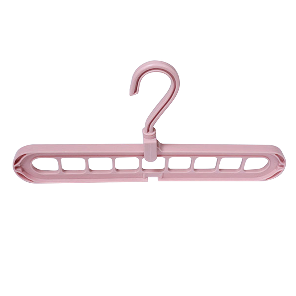 Soporte de múltiples puertos círculo percha de ropa giratoria antideslizante percha plegable colgante portátil para el hogar húmedo seco Almacenamiento de ropa Hange: Rosa