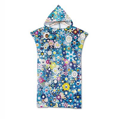 Havlu-toalla con capucha portátil para adultos, capa de toalla de playa con Poncho, estampado geométrico de microfibra, para bañera para nadar, toallas de baño: G Towel Poncho
