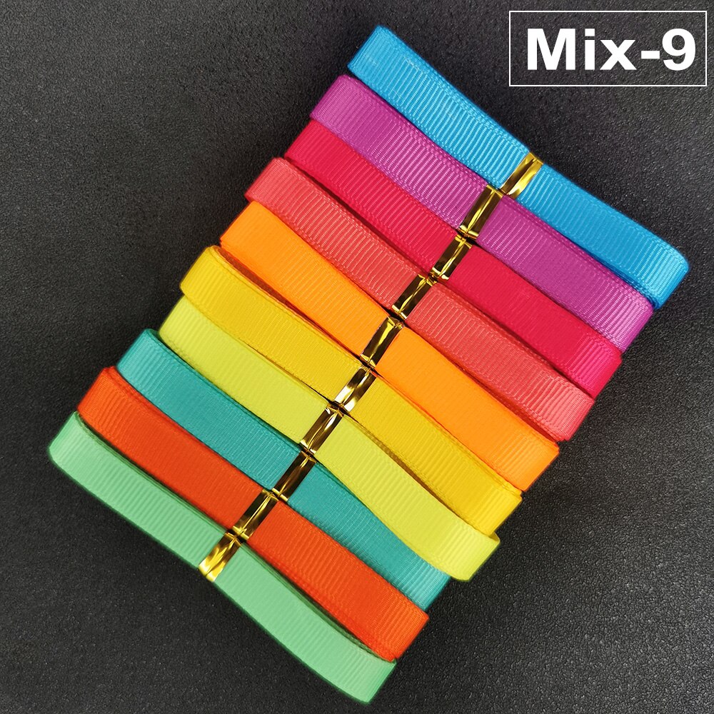 10mm grosgrain linten 10 meter effen gekleurde ribbellinten voor doe-het-zelf knutselwerkjes haarstrikken taartdecoratie bruiloft verjaardag feestdecoratie: Meng 9
