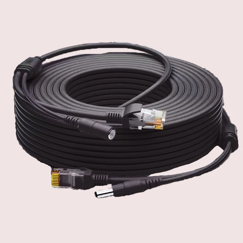 Cable CCTV RJ45, cámara de vigilancia Ethernet, alimentación CC Cat5, red de Internet, Cable LAN, cámara IP POE, conexión Wifi: 15 m
