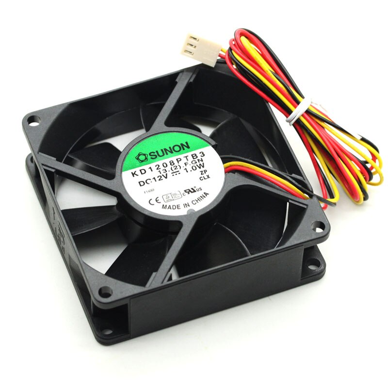 KD1208PTB3 1.0W 8025 double ball bearing mute computer case fan 6 Month Warranty