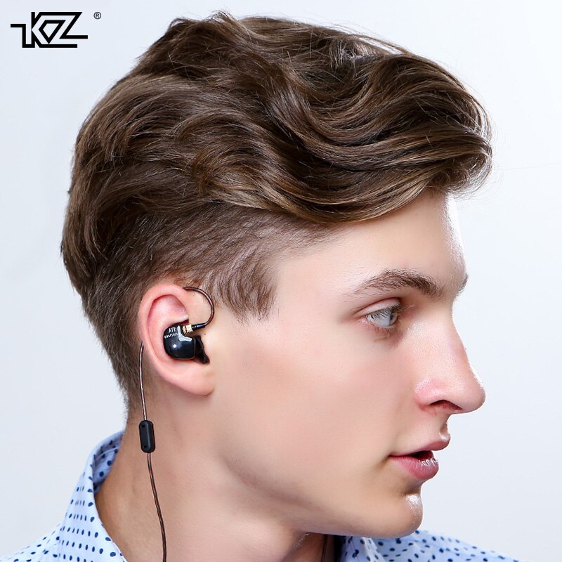 Original KZ ATE 3.5mm In Ear Earphones HIFI Metal Stereo Earphones Super Bass Noise Isolating Sport Earbuds With Mic