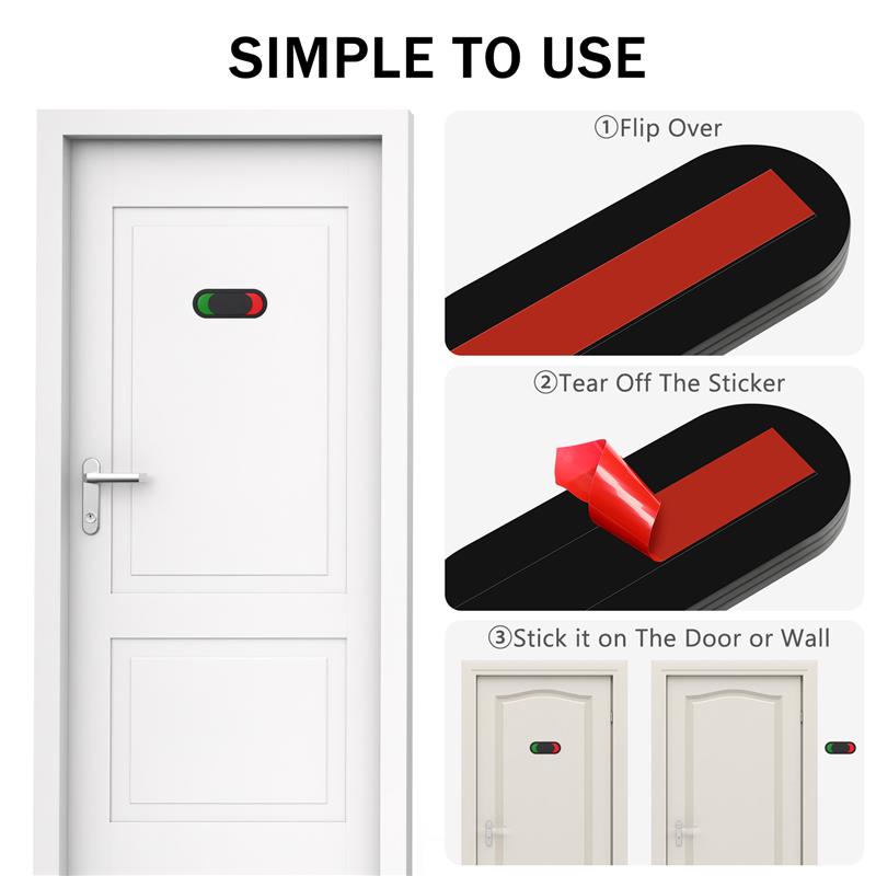 Slide Door Sign Privacy Sign Vacant Occupied Door Indicator Sign For Home Office Restroom Hotels Conference Hospital Door Sign