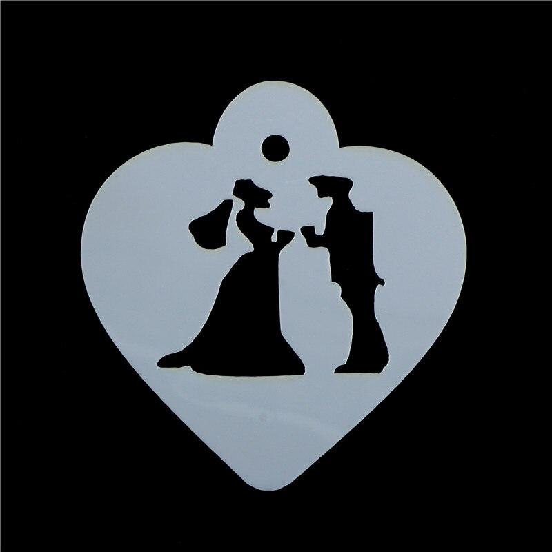 Lovely Wedding Decoration Cake Stencil Couple Lovers Cookie Stencils Cake Template