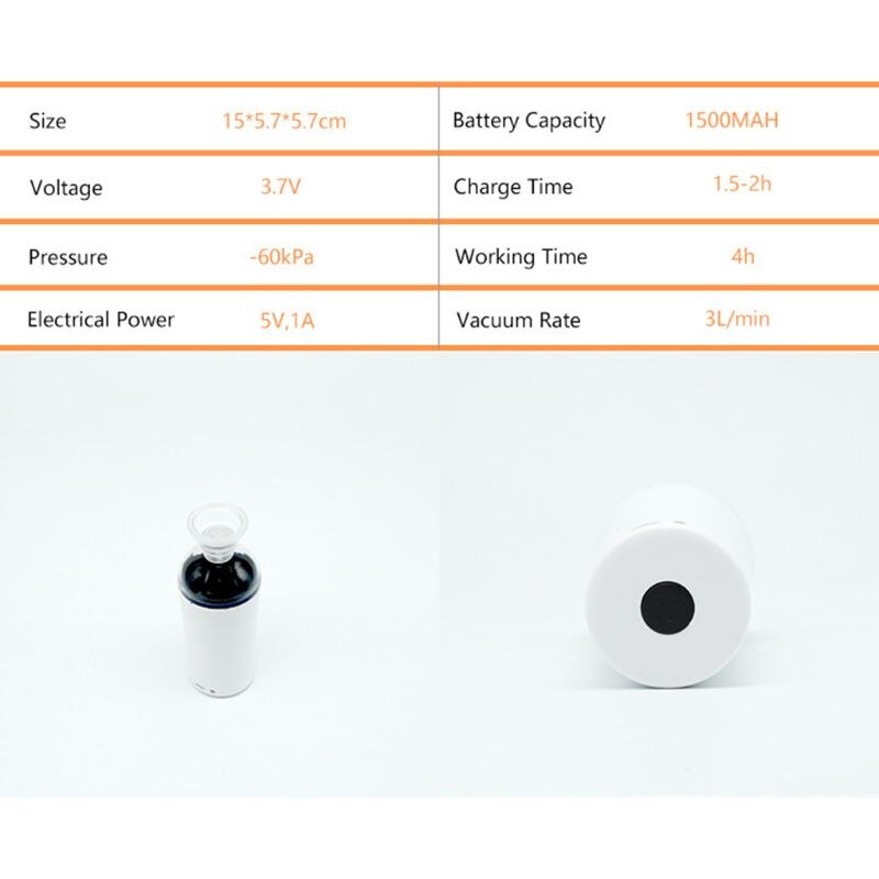 Mini USB Handheld Food Vacuum Sealer Packaging Machine Film Container Packer