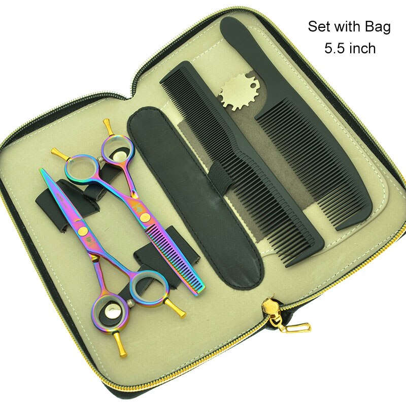 SMITH CHU 5.5 inch Hair Cutting Thinning Scissors Set Barbershop Haircut Shears Hair Salon Styling Scissor A0001C: A0001C-01-55