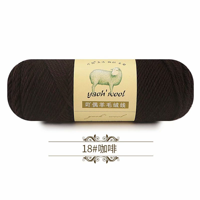 Fio grosso de lã para tricô manual DIY, fio de cashmere, crochê de lã, suéter macio, chapéu, linha cachecol, 100g/rolo