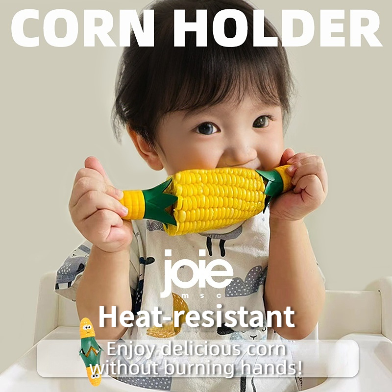 Joie Maïshouders Kinderen Veilig Hittebestendig Maïsgereedschap Voor Hete Maïs Roestvrijstalen Vorken BPA-vrij Food Grade Plastic Handgrepen