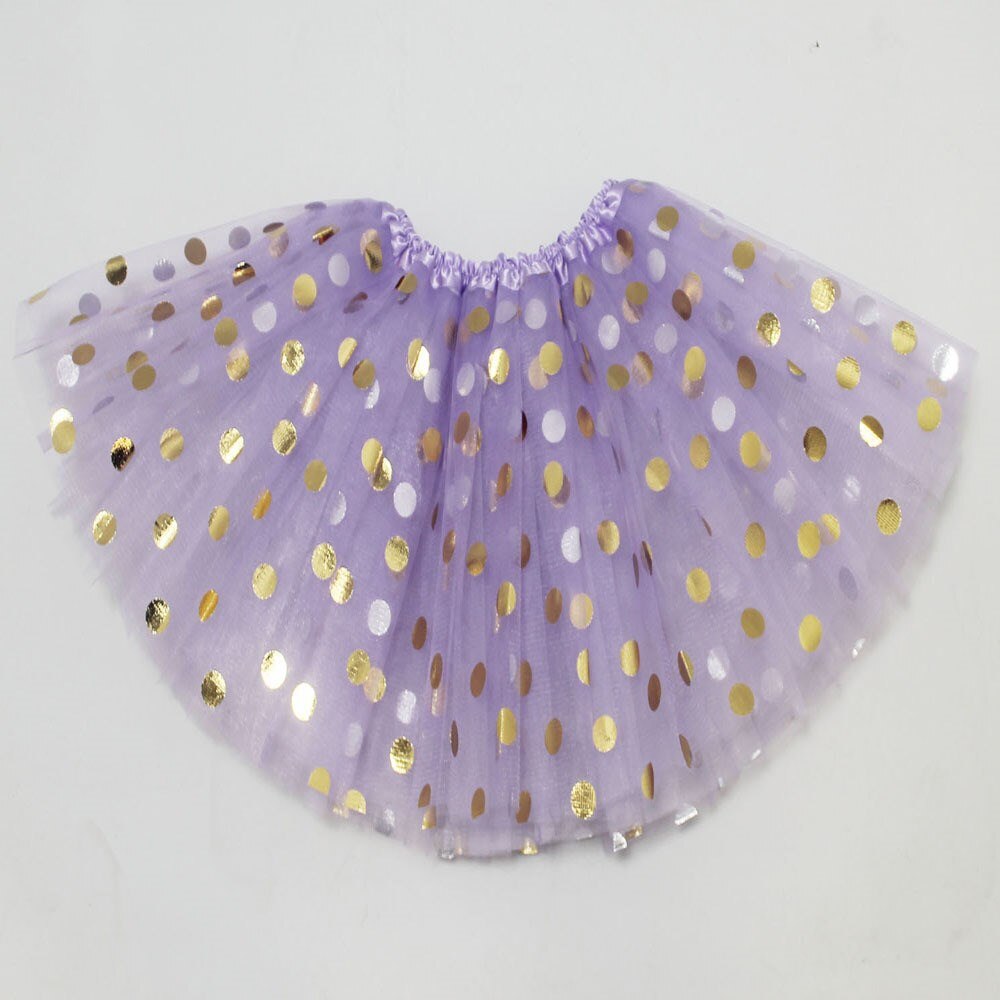Jupe tutu noire à pois et paillettes pour fille, 10 couleurs 8 pour bébé fille de 1 , 2 3 4 , 5 6 7 ans, vêtements pour enfants: Lavande / 3-8t