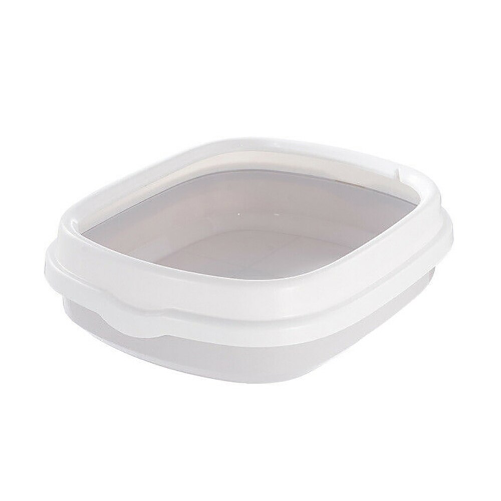 Cat Litter Tray semi-enclosed litter box Simple and Open Semi-enclosed Cat Durable Plastic style