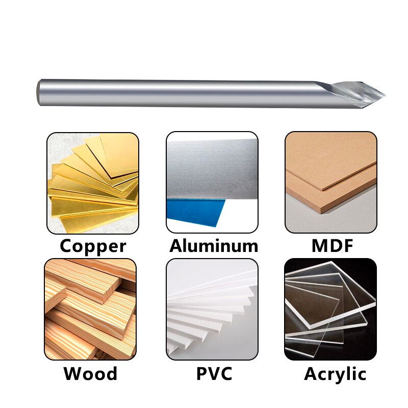 XCAN-mèche de gravure en carbure 3D, embout de fraise 20/30/3.175 degrés, 45/60, 0.1, 0.2mm, 0.3mm