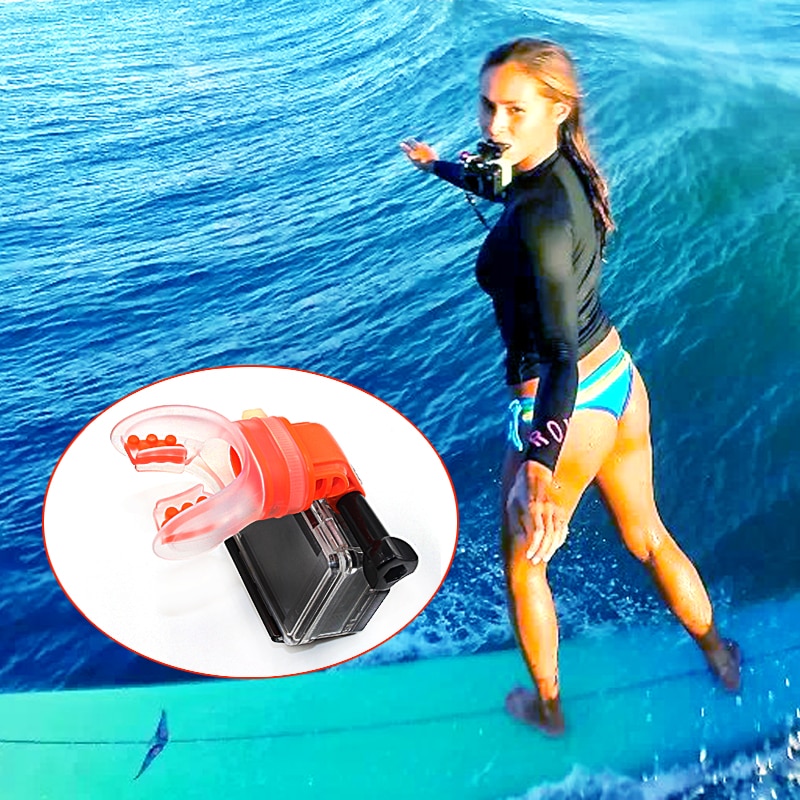TELESIN – adaptateur de support de bouche pour skate de surf, pour GoPro 10 9 8 7 6 5 4 Insta360 Osmo Action SJCAM EKEN, accessoires