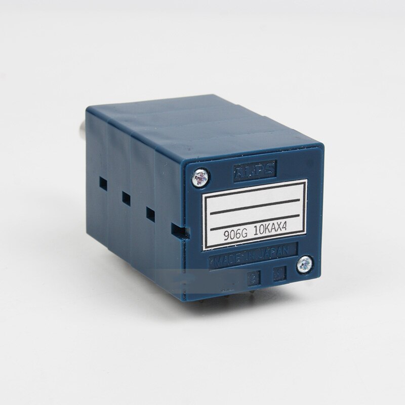 1 PCS Japan ALPS Blue Shell RK27 Quad Balance Volume Potentiometer Half Axis 25mm10KA 50KA