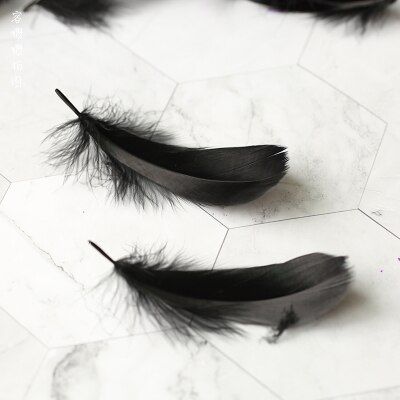 Refining Natural Feather Colourful Small Goose Feathers 3-8cm Photography props for Photo Background DIY Decoration: Black