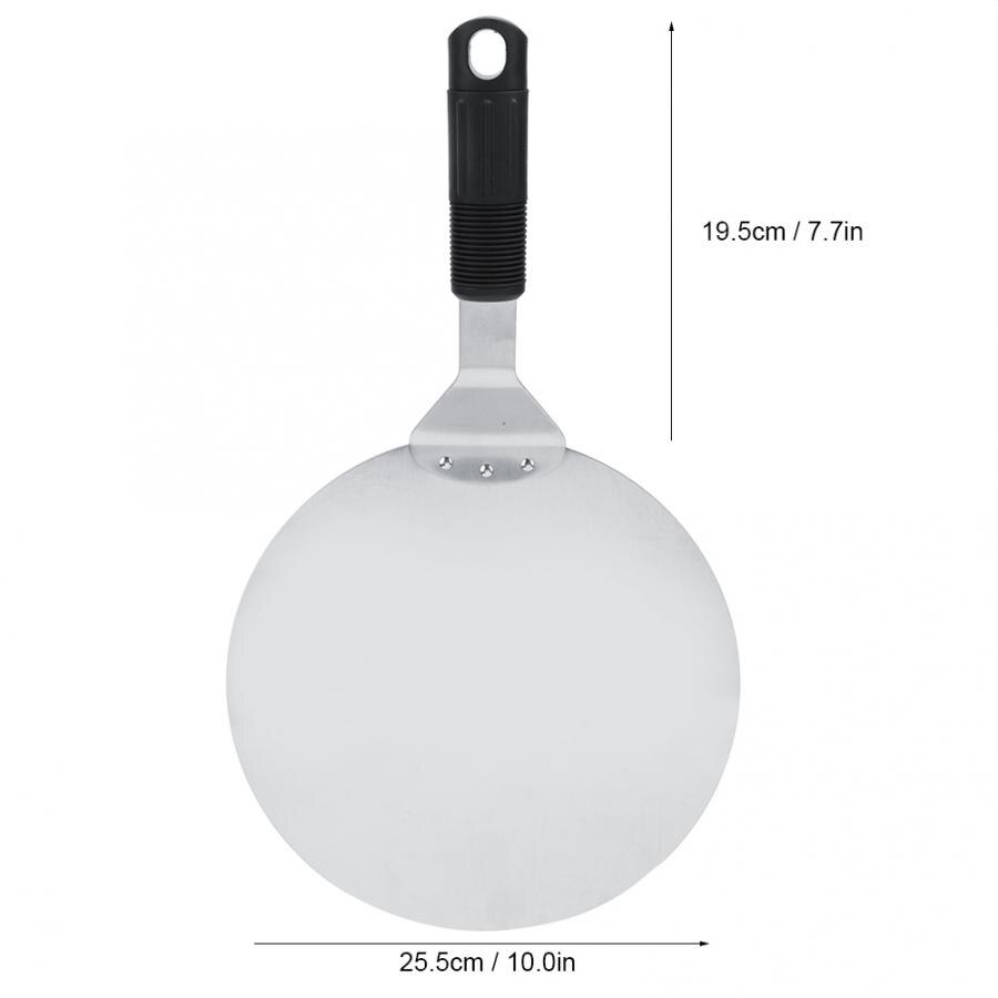 Sizzling Plate 10in Round Stainless Steel Pizza Peel Shovels Baking Shovel Paddle Kitchen Accessories Pastry Tools