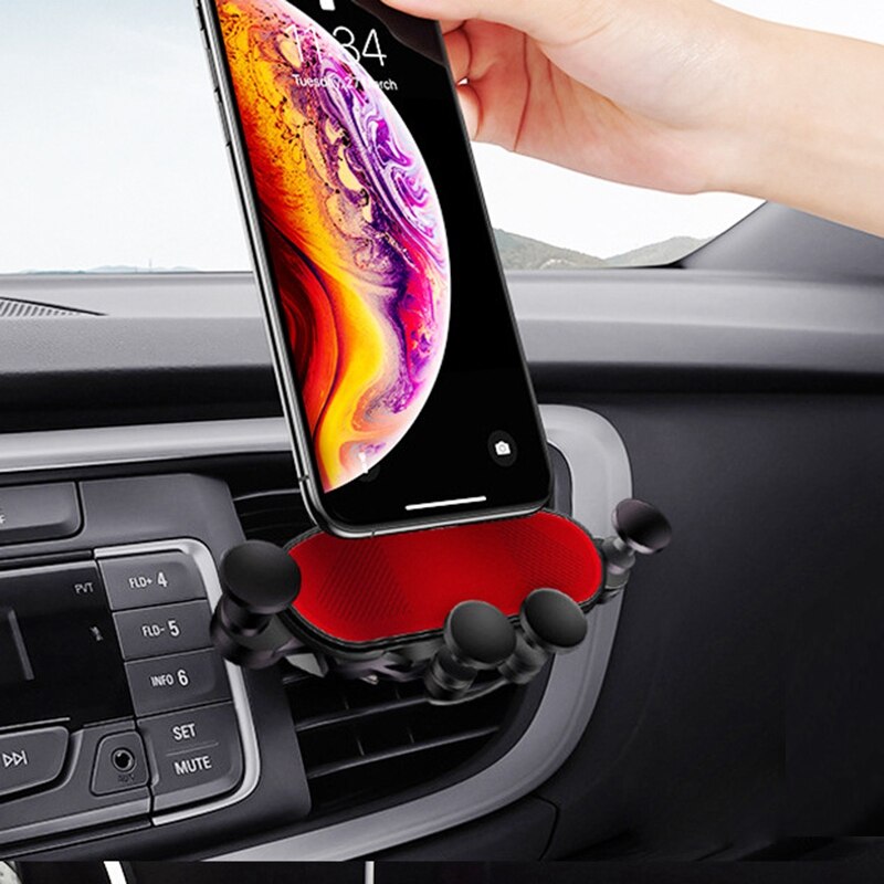 Slot bil telefonhållare gravity bilfäste hållare för telefon i bil för iphone samsung xiaomi mobiltelefon bilställ
