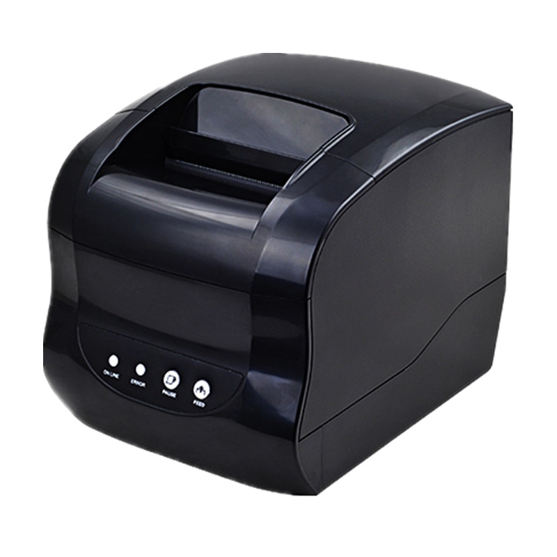 365B Thermal Sticker Label Barcode POS Printer Support 20-80mm Width QR Code Receipt Bill Print USB Or Bluetooth Connection
