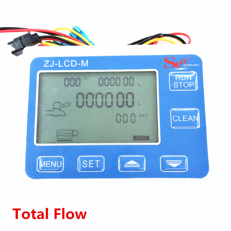 Zj-lcd-m strømningsmåler kontroller +1.25 &quot;hall flow sensor  dn32+ ntc temperatursensor