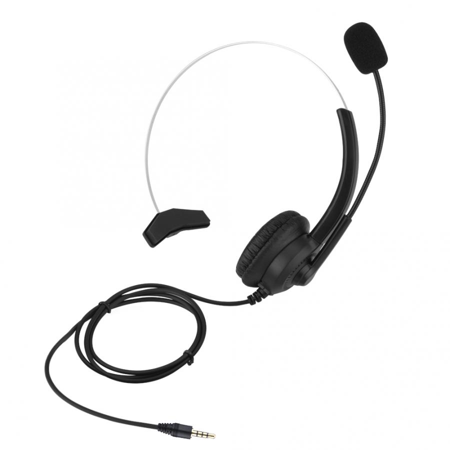 Noise Cancelling Call Center Headset Comfortable Wearing Lossless Sound Telephone Headset 2.5mm Call Center Headset: 3.5mm Plug