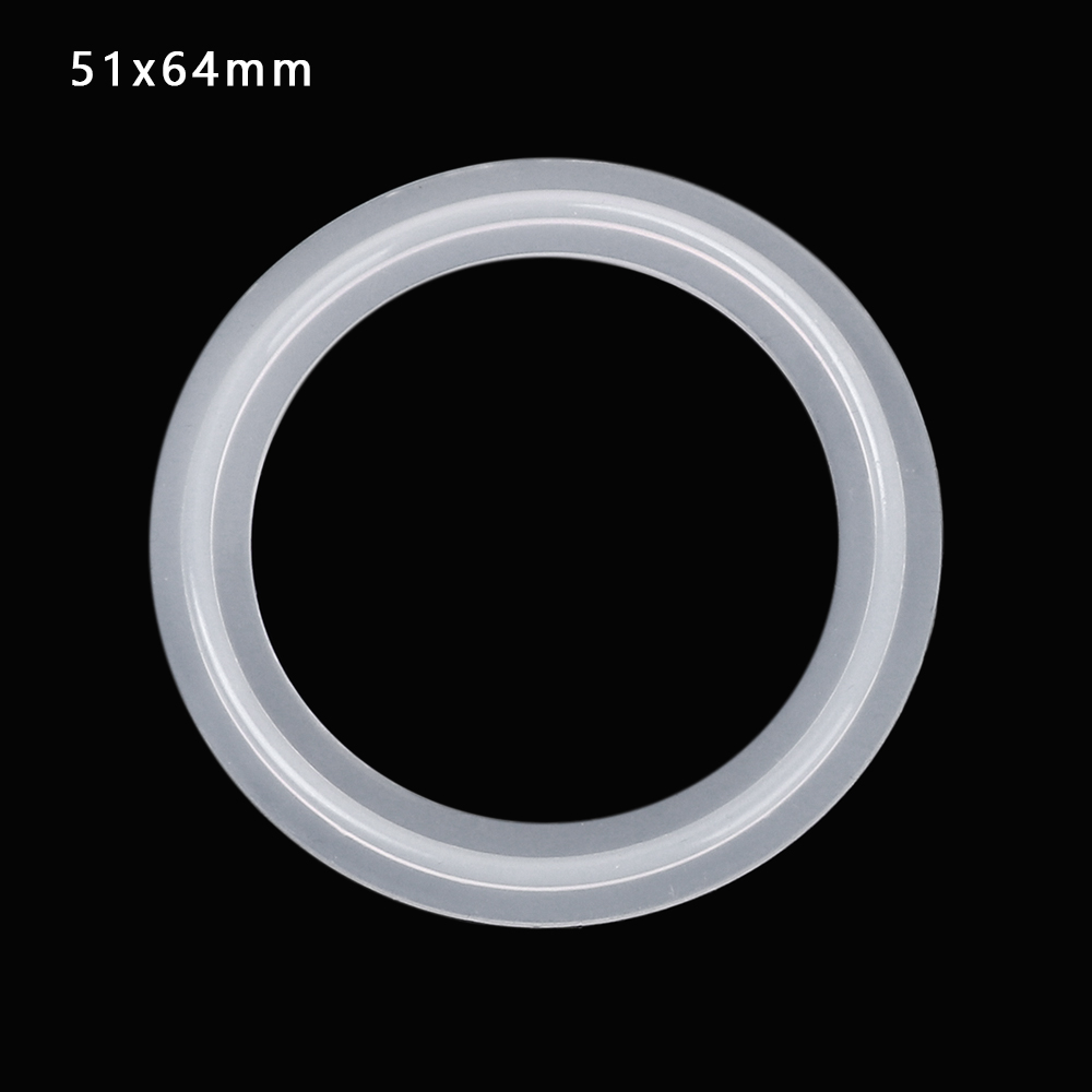 5 uds junta de banda de silicona selladora arandela para productos lacteos caserbrew ajuste 51mm tubería X 64mm O/D sanitario 2 "Tri abrazadera: 51x64mm