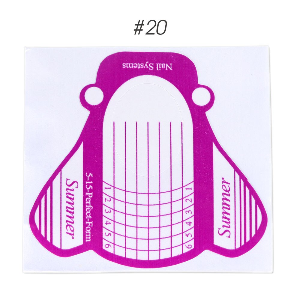 10 stk french negle form gel negle forlængelse klistermærker til byggevejledning tips neglebygger gel lak akryl manicure værktøjer  be941: 20