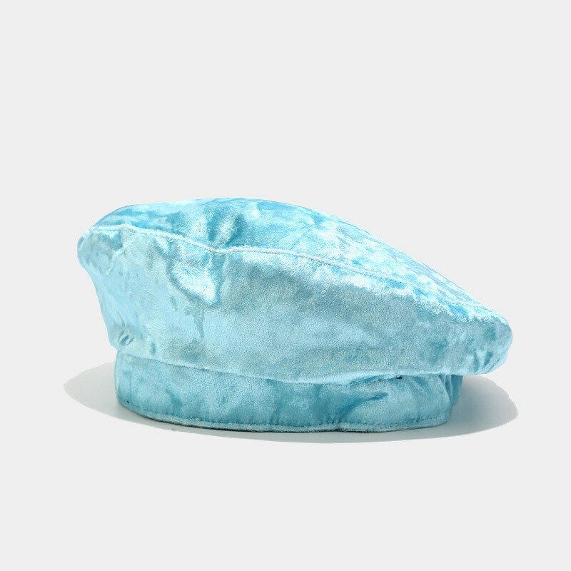 beret lue dame vinter måke fløyel ensfarget uformelt marine lue retro varm lue