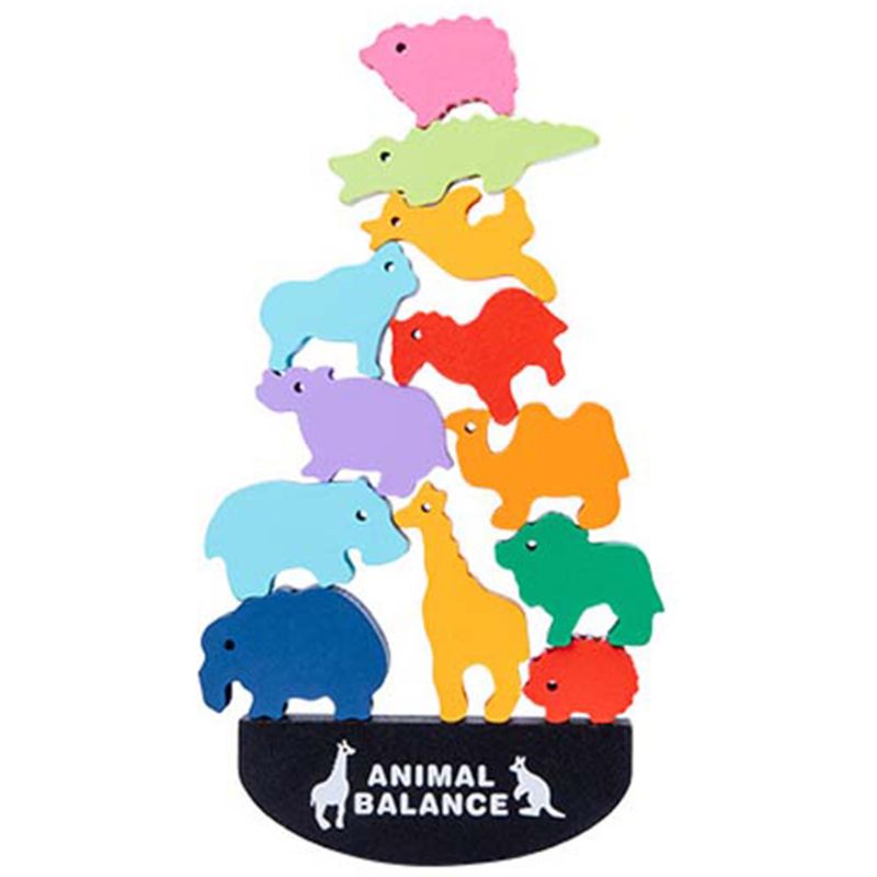 Houten Stapelen Dier Interlock Speelgoed Balancing Blokken Games Peuter Educatief Speelgoed: 1