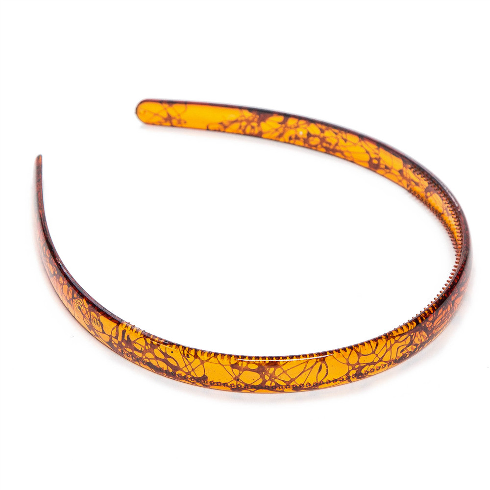 Elastic Waterproof Hairbands Toothed Hair Hoop for Adults Big Washing Face Wide Shatterproof Plastic Headband: Champagne