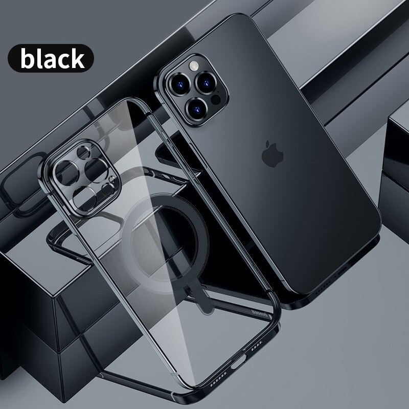 Custodia magnetica per iPhone 12 Pro Max 12 mini custodia per Magsafe ricarica Wireless veloce custodia antiurto con protezione completa: iPhone 12 mini / stars shining black