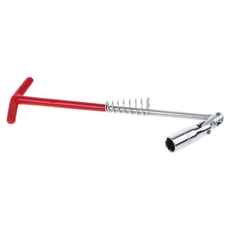 16mm/0.6" Magnetic Spark Plug Removal Tool T-Bar T-Handle Flexible Spanner Socket Wrench Auto Repair Hardware Tools
