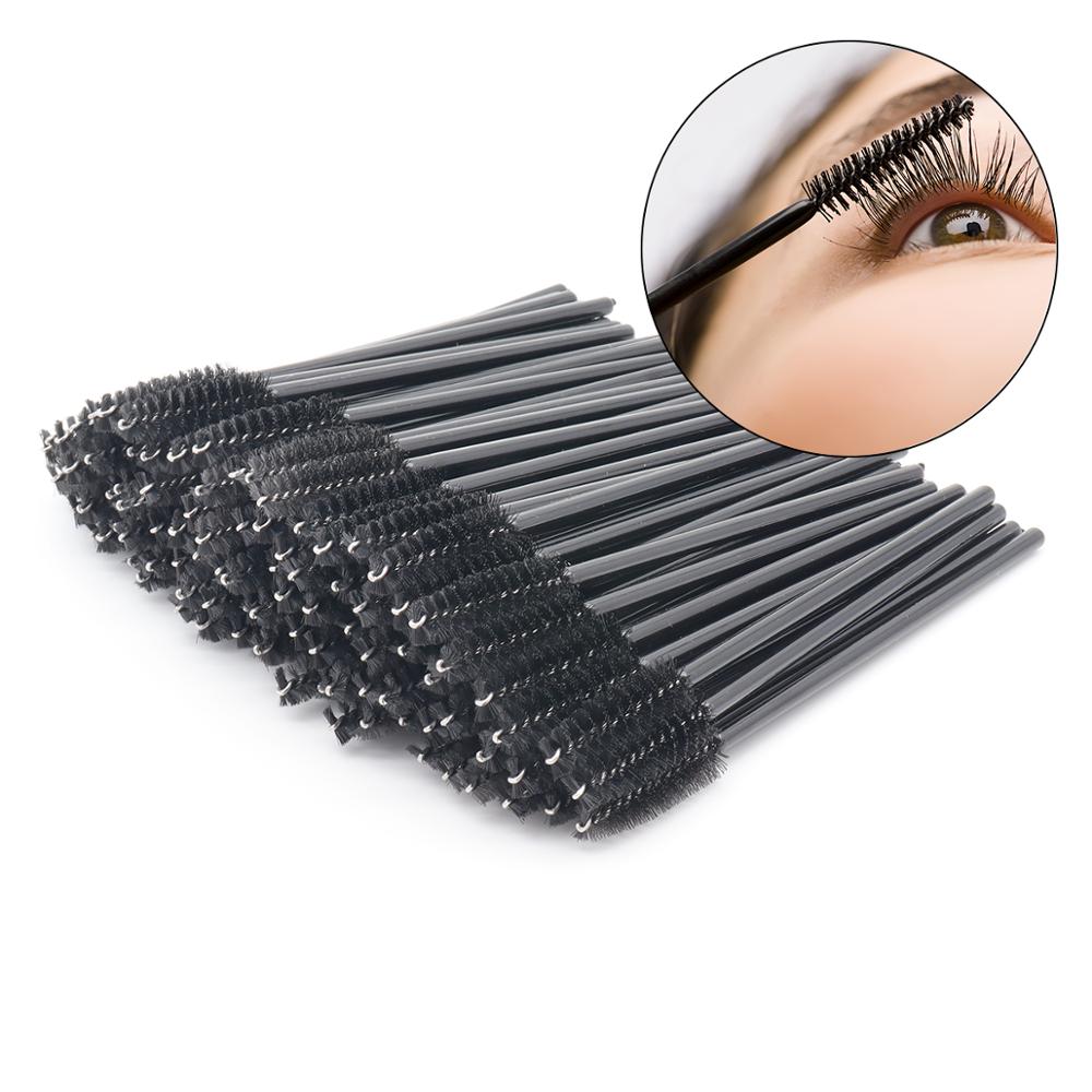 Negemel 100 PCS Disposable Eyelash Brush, Mascara Brushes Wands,Eyebrow Brush, Cosmetic Makeup Brush Tool Kits