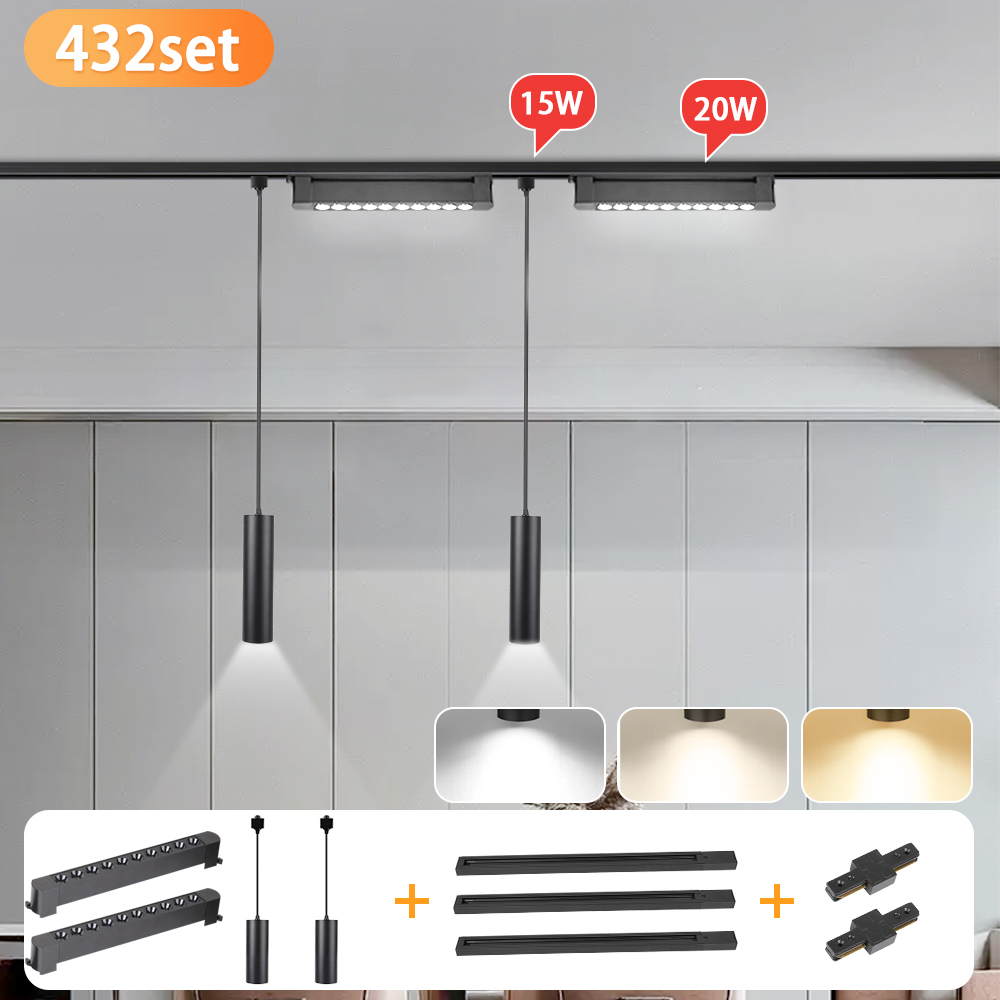 Lampa wisząca doprowadziło na szynę, zestaw kompletny, 110V 220V, reflektor szynowy, oświetlenie robić kuchni, salonu, sypialni