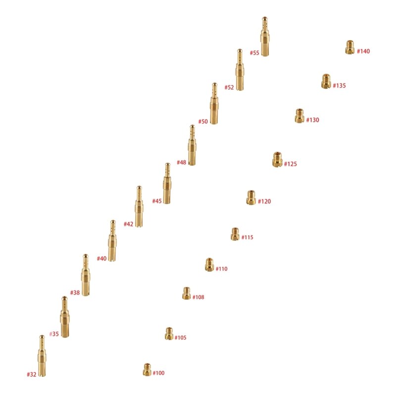 10Pcs Carburetor Main Jets kit & 10Pcs Slow Jets for PWK Keihinm OKO CVK PWM