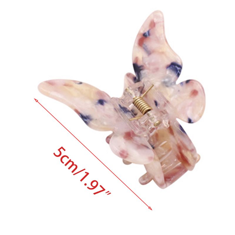 Acetaat Hars Haar Klauw Vlinder Haarspeld Clip Vrouwen Meisjes Zoete Fee Gradiënt Tie-Dye Haar Klauw Styling Gereedschap Barrette
