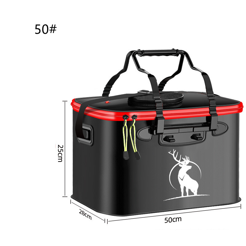 Sac de pêche EVA Portable, seau de pêche pliable, boîte de poissons vivants, conteneur d'eau de camping, sac de rangement de matériel de pêche