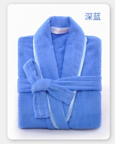 De algodón súper suave paño de la toalla bebé Albornoz rosa azul niños Toalla de baño bata sólido albornoces infantil de algodón para niños niñas: Blue