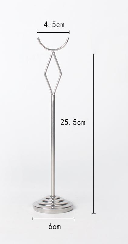 Stainless Steel Clip Wedding Name Card Clamp Restaurant Price Tag Display Seat Label Holder Desk Sign Picture Photo Clip Rack: 4
