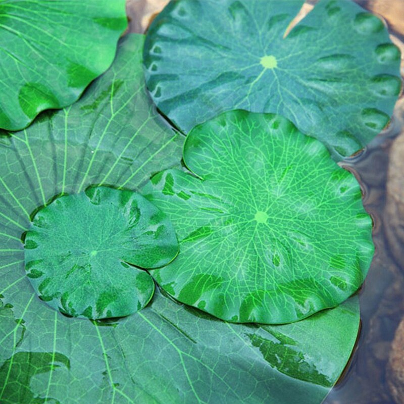 Artificially Made Simulation Floating Lotus Leaf Landscape Pool Decorated Aquarium Fish Pond Decorative Plants 6 Packs 40 28 20