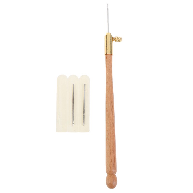 Haaknaald met houten handvat Breien Haaknaald Haaknaald Frans met 3 naalden Borduurnaald haaknaald set crochet hooks Tambour Hook voor Haakfamilie 1 stuk