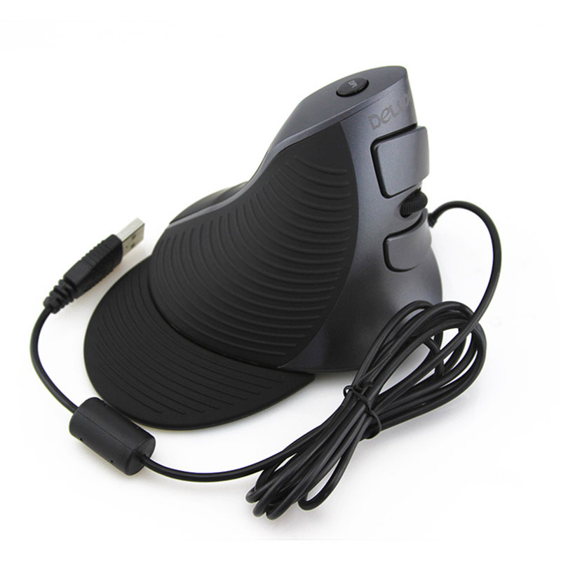 Delux M618 Ergonomic Vertical Mouse 6D Optical Right Hand Mice Wireless Mause with Wrist mat for PC Laptop Computer Gaming: wired mouse