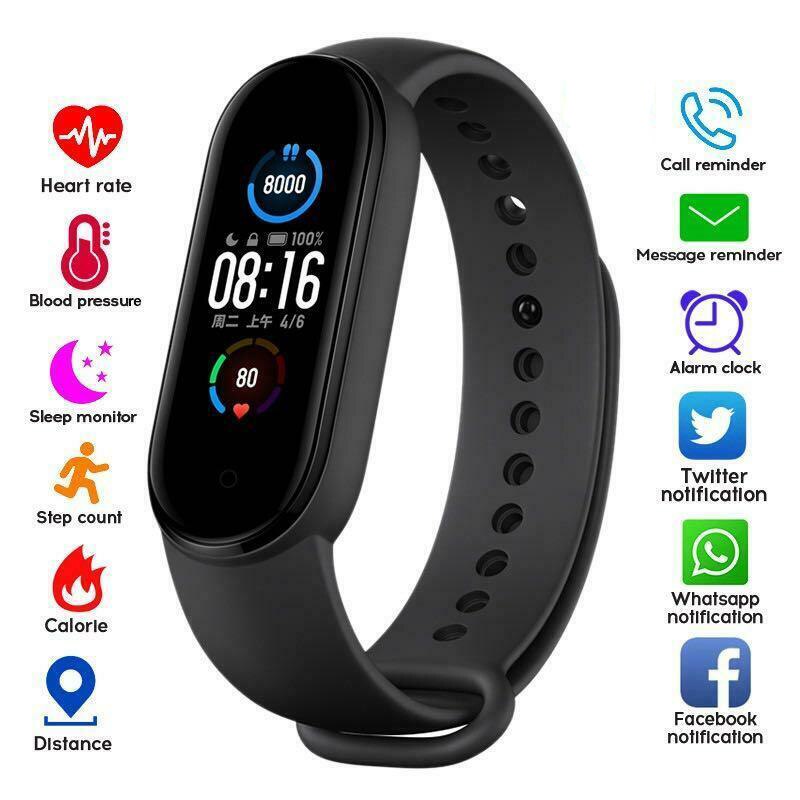 Fitness Heart Rate Tracker Activity Tracking Watch with Heart Rate Monitor Smart Wristband Pedometer for Men and Women Children