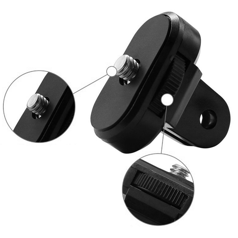 De aleación de aluminio de 1/4 pulgadas Mini montura de adaptador de trípode para GoPro héroe 9 8 7 6 5 4 negro Sjcam M10 Xiaomi Yi 4K Eken ir Pro accesorio