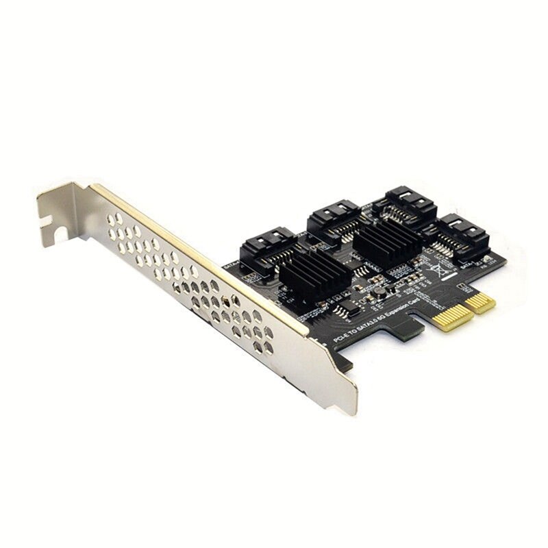 Pcie Pci Express a 6G Sata3.0 tarjeta controladora de expansión Sata Iii de 4 puertos y Concentrador de ventilador PWM, Cable conector multiplexor